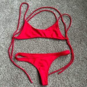 WildFox Women’s Red Thong Swimsuit